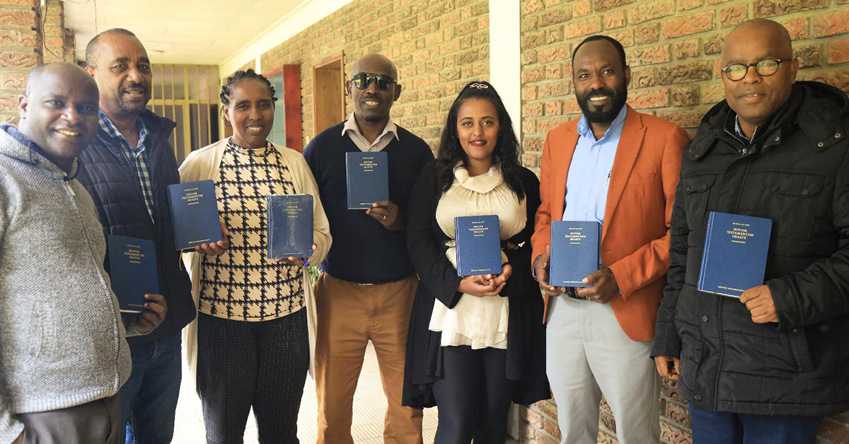 First PhD class with their new Greek New Testaments